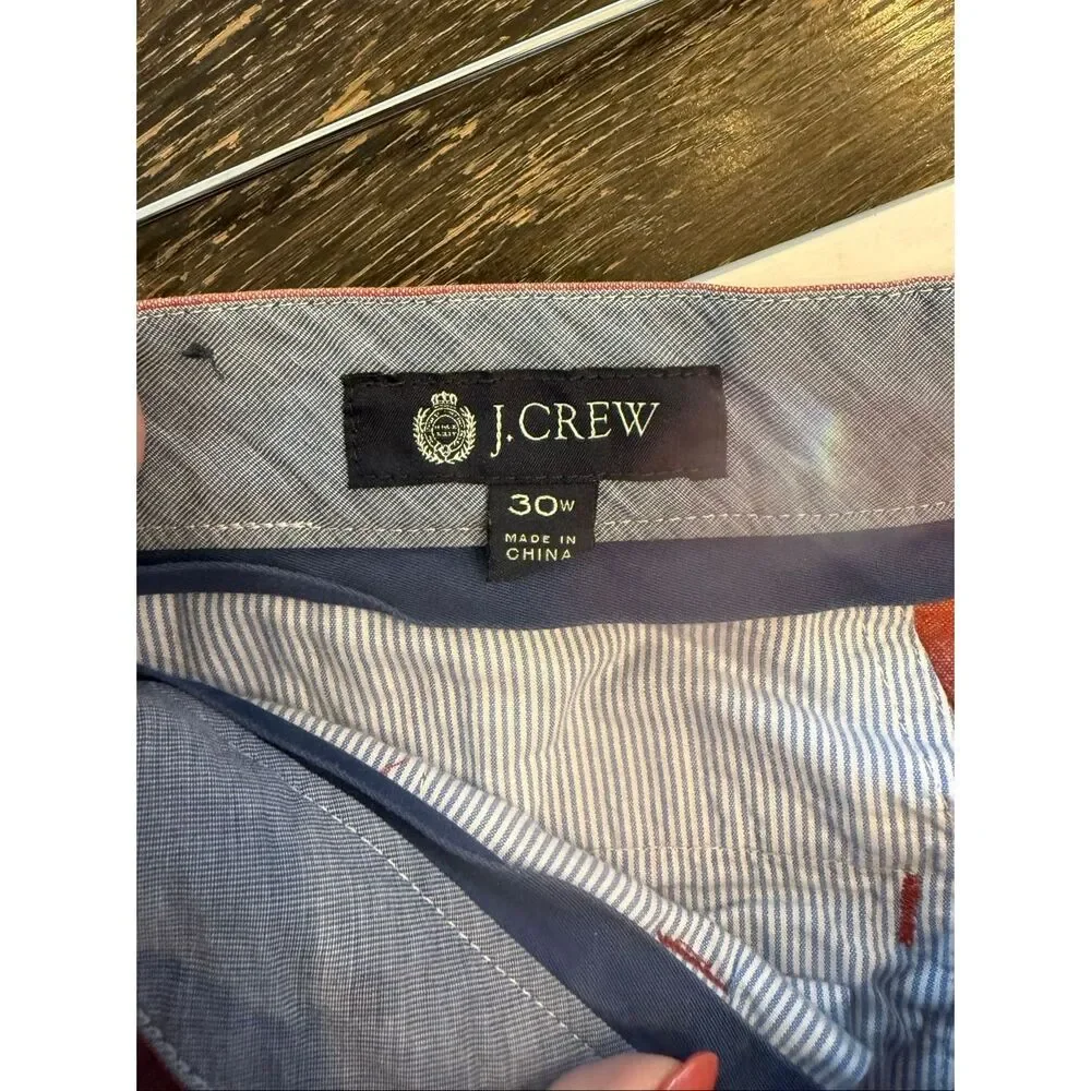 J. Crew Muted Red Chino Bermuda Shorts sz 34